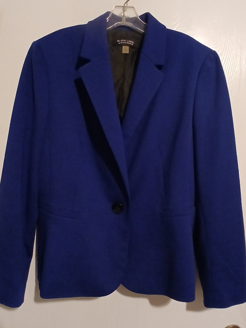 Black Label by Evan-Picone Lined Suit Jacket Midnight Royal Blue